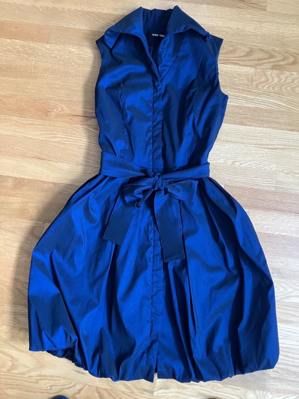Samuel Dong Blue Black Cocktail Dress XS